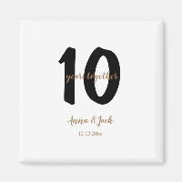 personalised simple 10 years anniversary name date