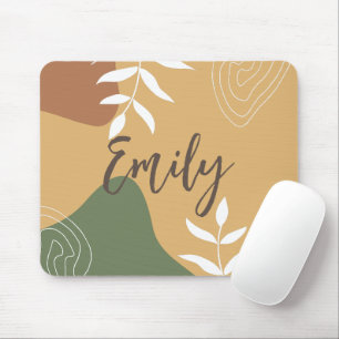 Personalised Simple abstract Beige background Mouse Pad