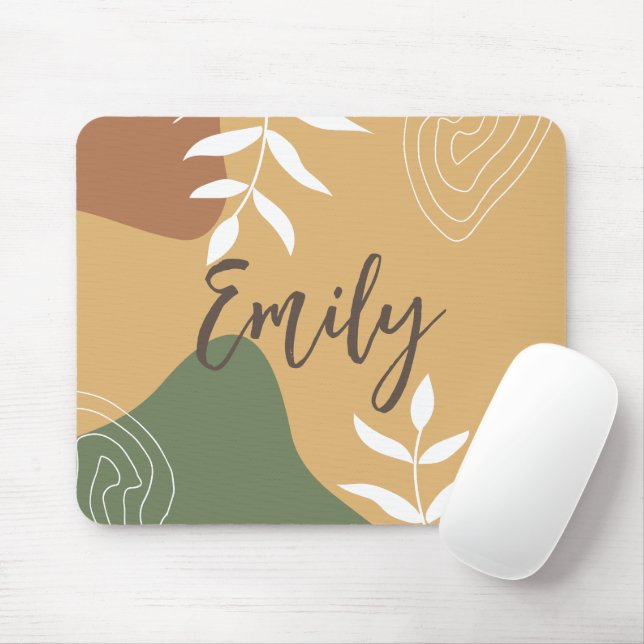 Personalised Simple abstract Beige background Mouse Pad (With Mouse)