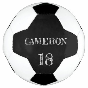 Personalised Simple Athlete name number Soccer Ball