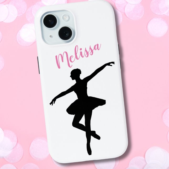 Personalised Simple Ballerina iPhone 15 Case (Creator Uploaded)