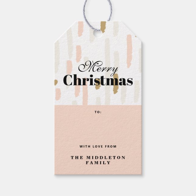 Personalised Simple Boho Christmas  Gift Tags (Front)