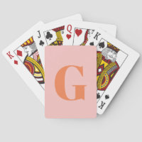 Personalised Simple Bold Monogram Pink and Orange