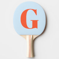 Personalised Simple Bold Monogram Soft Blue Orange