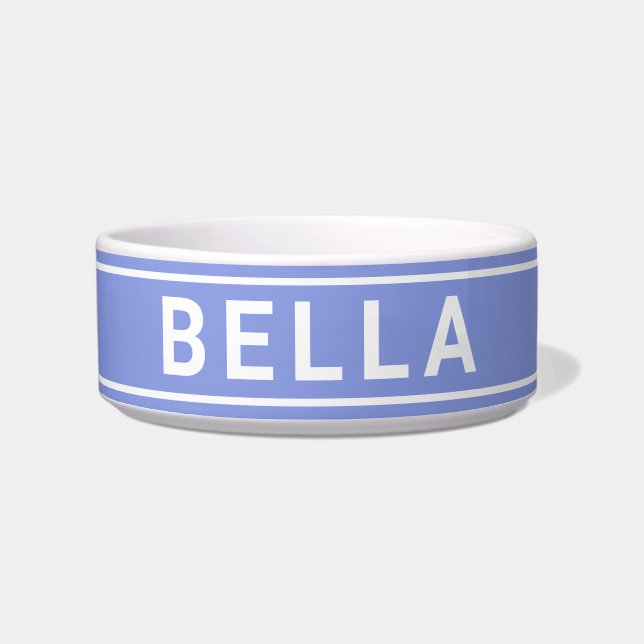 Personalised Simple Bold Name Template Pet Food Bowl (Front)
