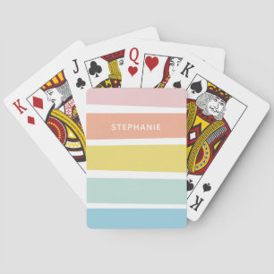 Personalised Simple Cute Modern Pastel Shapes Playing Cards