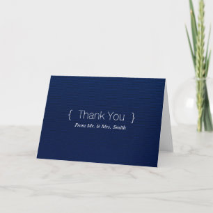 Personalised simple Elegant Blue Jeans Thank You Card