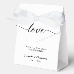 Personalised Simple Elegant Love Wedding ScrIpt Favour Box