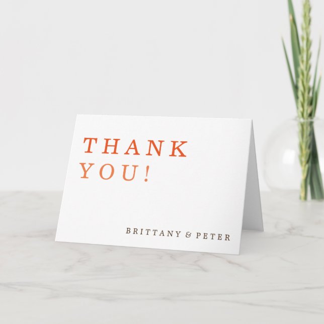 Personalised simple Elegant Thank You (Front)