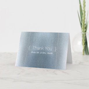 Personalised simple Elegant Thank You Blur Card