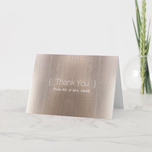 Personalised simple Elegant Thank You Card (Front)