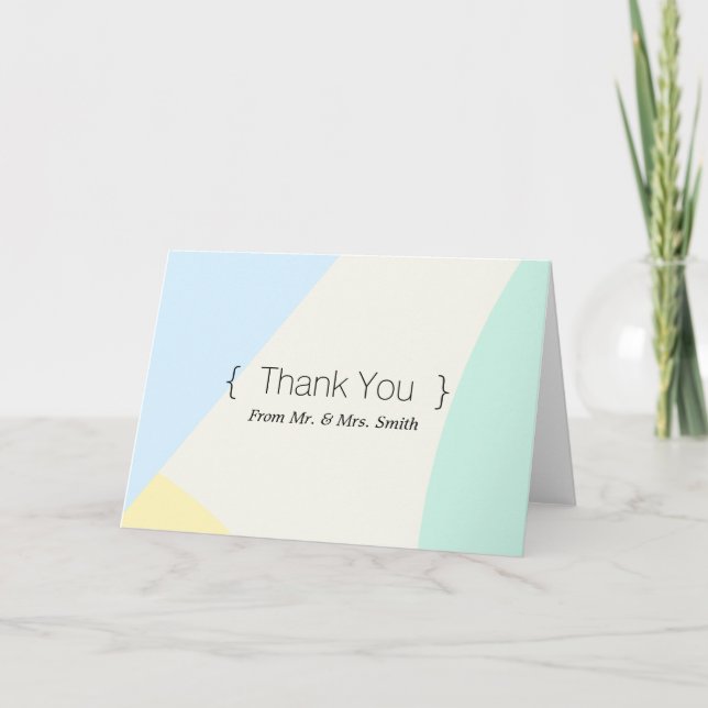 Personalised simple Elegant Thank You Card (Front)