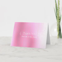 Personalised simple Elegant Thank You Pink Blur