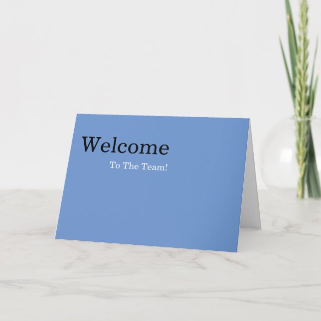 Personalised simple Elegant Welcome Card (Front)