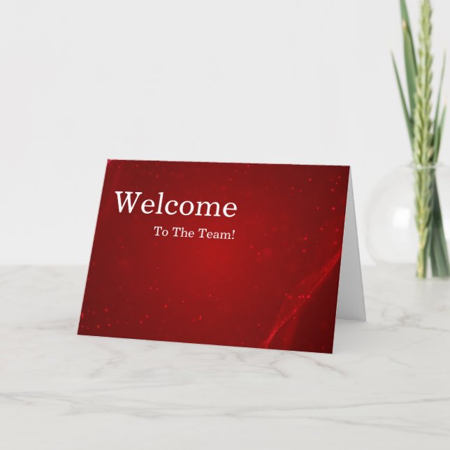 Personalised simple Elegant Welcome Card (Front)