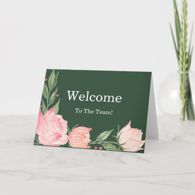 Personalised simple Elegant Welcome Card (Front)