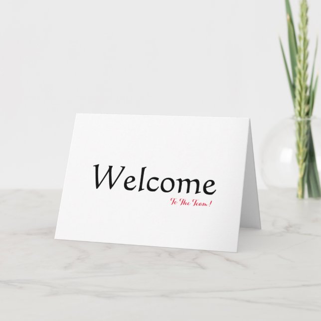 Personalised Simple Elegant Welcome Thank You Card (Front)