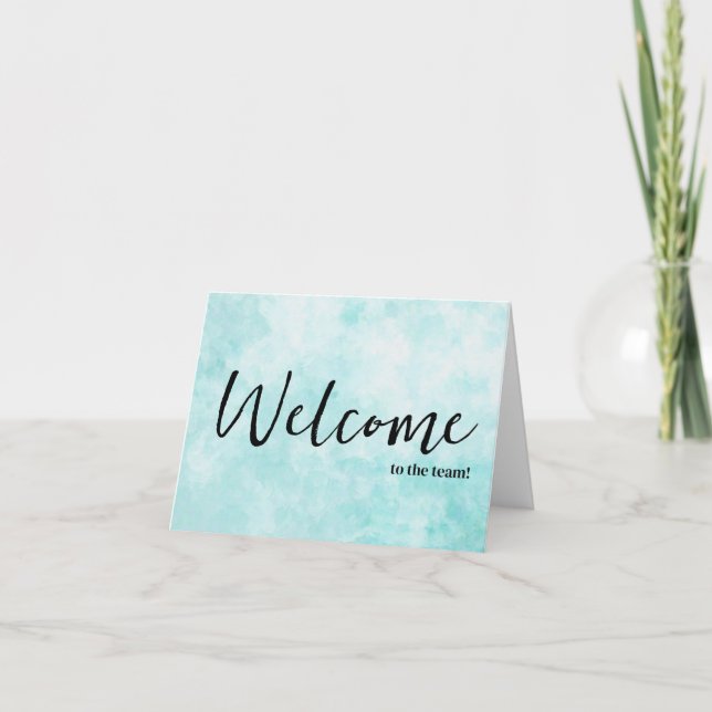 Personalised simple Elegant Welcome to the team Card (Front)
