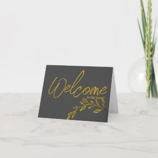 Personalised simple Elegant Welcome to the team Card