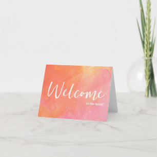 Personalised simple Elegant Welcome to the team Card