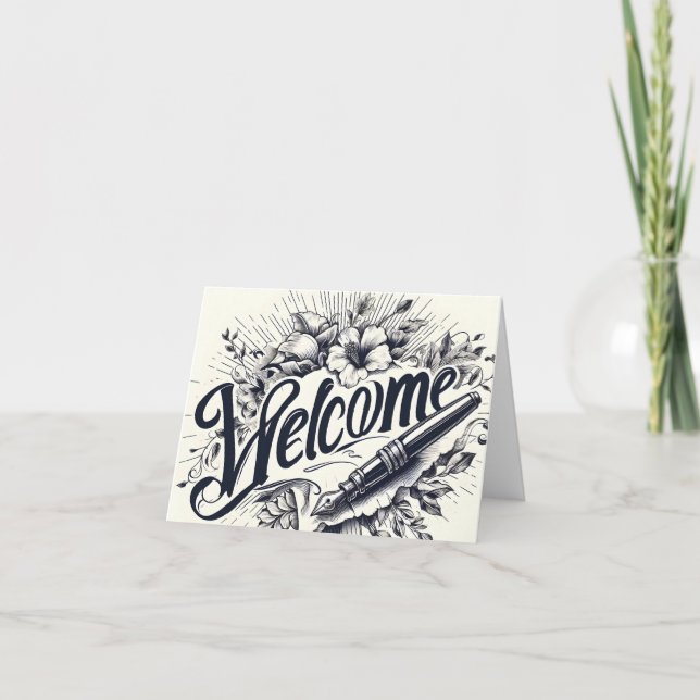 Personalised simple Elegant Welcome to the team Card (Front)