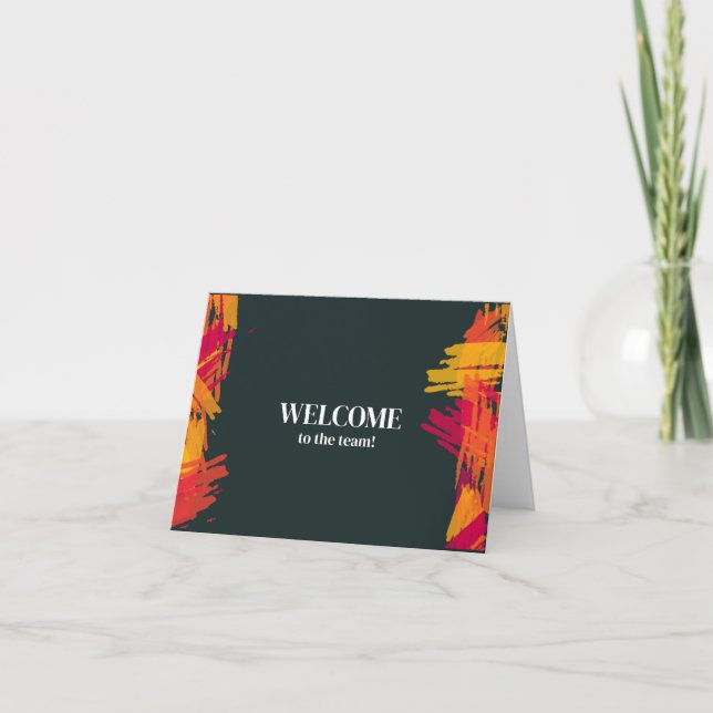 Personalised simple Elegant Welcome to the team Card (Front)