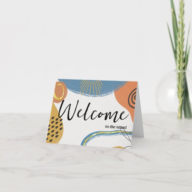 Personalised simple Elegant Welcome to the team Card (Front)