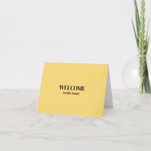 Personalised simple Elegant Welcome to the team Card