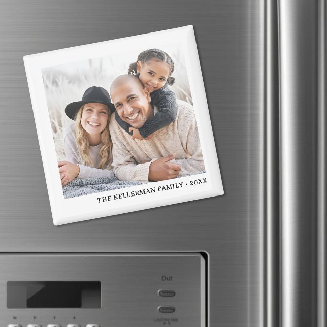 Personalised Simple Family Photo Magnet (Personalized Simple Family Photo Magnet )