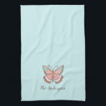 Personalised Simple Modern Butterfly Tea Towel<br><div class="desc">A beautiful decorative butterfly tea towel personalised with your name. Makes a fun addition to your kitchen. Designed for you by Blackberry Boulevard.</div>