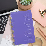 Personalised Simple Modern Chic Purple Planner<br><div class="desc">This sleek and modern chic purple planner is perfect for organising your schedule. Customise it with your name for a personal touch!</div>