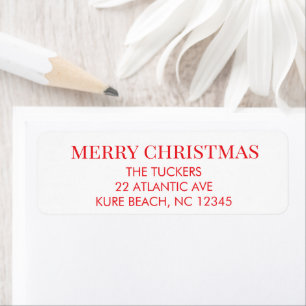 Personalised Simple Modern Merry Christmas Return
