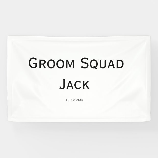 personalised simple monogram add your name wedding banner (Horizontal)