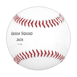 personalised simple monogram add your name wedding baseball