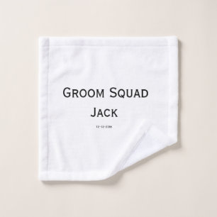 personalised simple monogram add your name wedding bath towel set