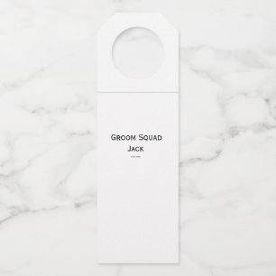 personalised simple monogram add your name wedding bottle tag
