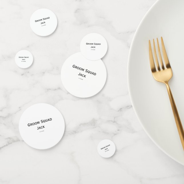 personalised simple monogram add your name wedding confetti (Group)