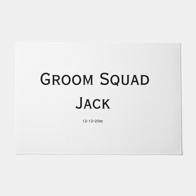 personalised simple monogram add your name wedding doormat (Front)