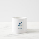 personalised simple monogram add your name wedding espresso cup<br><div class="desc">design</div>