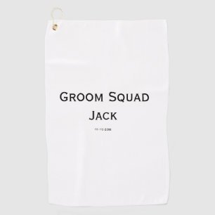 personalised simple monogram add your name wedding golf towel