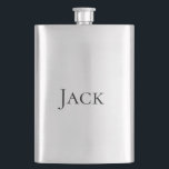 personalised simple monogram add your name wedding hip flask<br><div class="desc">design</div>