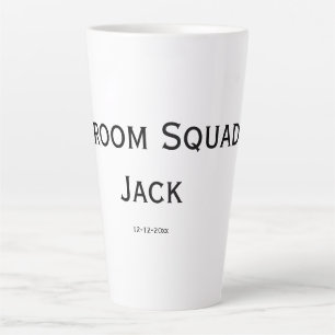 personalised simple monogram add your name wedding latte mug