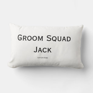 personalised simple monogram add your name wedding lumbar cushion