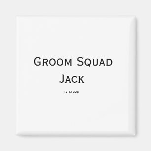 personalised simple monogram add your name wedding magnet