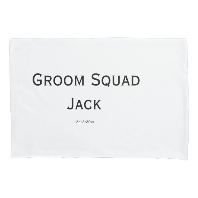 personalised simple monogram add your name wedding pillowcase (Front)