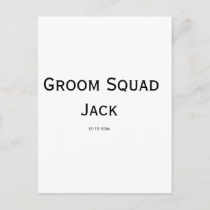 personalised simple monogram add your name wedding postcard