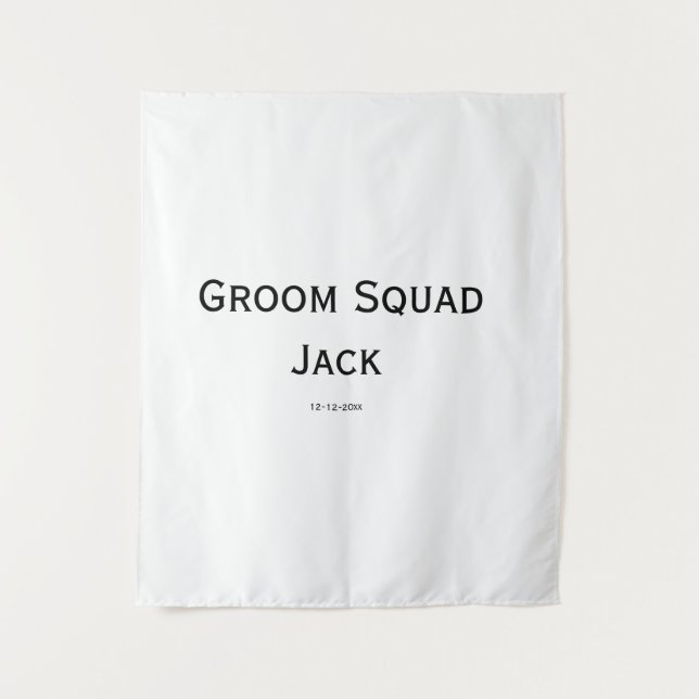 personalised simple monogram add your name wedding tapestry (Front)