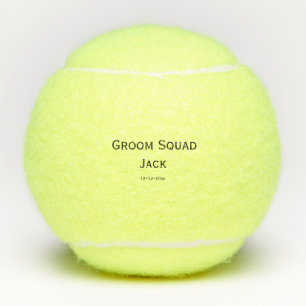 personalised simple monogram add your name wedding tennis balls