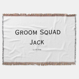 personalised simple monogram add your name wedding throw blanket
