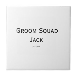 personalised simple monogram add your name wedding tile